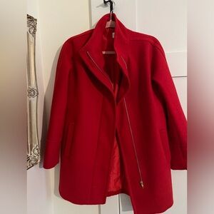 Red J Crew coat
